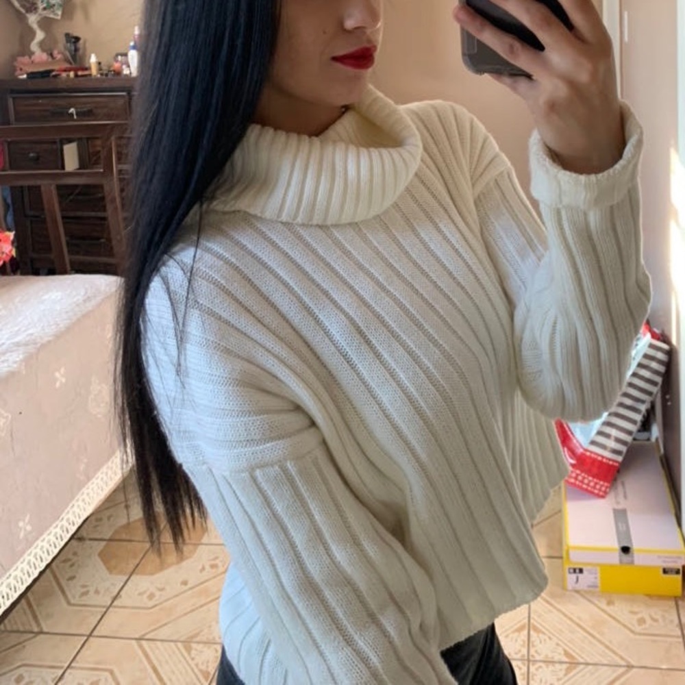 White Turtle Neck Sweater